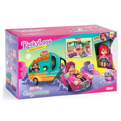 KookyLoos, Mia's Kooky Caravan, przyczepa kempingowa, zestaw z figurką