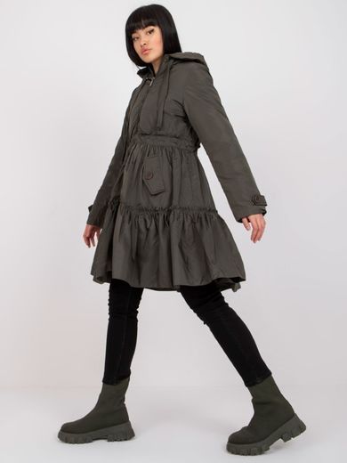 Kurtka damska z kapturem, khaki, Factory Price