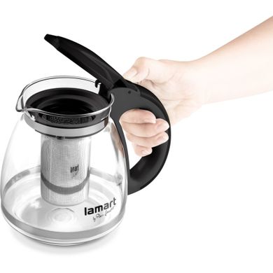 Lamart, dzbanek z zaparzaczem, LT7027, czarny, 1,5 l