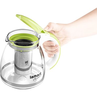 Lamart, dzbanek z zaparzaczem, LT7028, zielony, 1,5 l