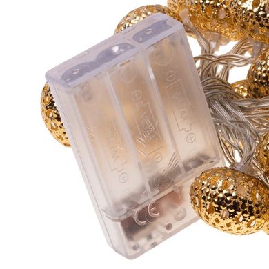 Lampki dekoracyjne LED, złote kule