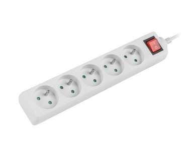 Lanberg, przedłużacz, 1,5 m, PS1-05E-0150-W