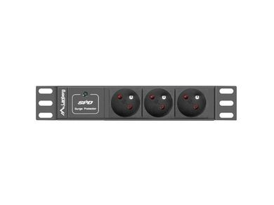 Lanberg, Rack, listwa zasilająca, 3xTypE, 10A, 2 m, PDU-03E-0200-IEC-BK