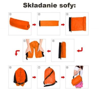 Lazy Bag, Air Sofa, nadmuchiwana sofa, czerwona
