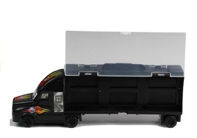 Lean Toys, ciężarówka z autkami, pojazd, czarny