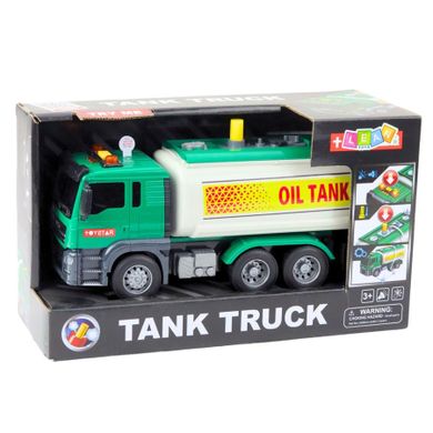 Lean Toys, cysterna, pojazd interaktywny, zielony