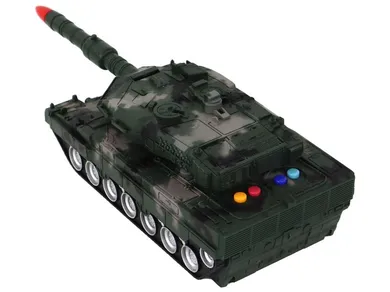 Lean Toys, czołg zdalnie sterowany, zielony, 27 MHz