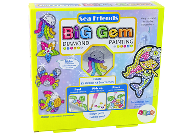 Lean Toys, haft diamentowy, zwierzęta morskie, zestaw kreatywny