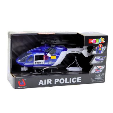 Lean Toys, helikopter, pojazd policyjny z hakiem i noszami, 1:14