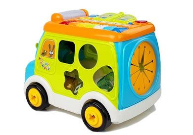 Lean Toys, interaktywny autobus, sorter, zabawka niemowlęca