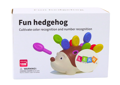 Lean Toys, jeżyk sensoryczny, patyczki, numerki kolorowe