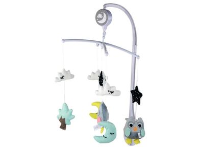 Lean Toys, karuzela z pozytywką, biała