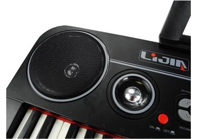 Lean Toys, keyboard z mikrofonem, różowy