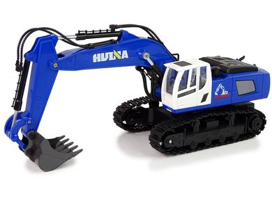 Lean Toys, koparka gąsienicowa, pojazd zdalnie sterowany, niebieska