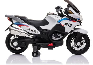 Lean Toys, Motor, pojazd na akumulator, biały
