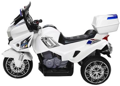 Lean Toys, Motor, pojazd na akumulator, biały