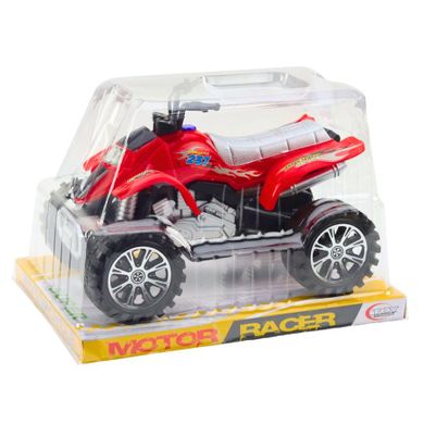 Lean Toys, quad terenowy, pojazd z napędem, czerwony