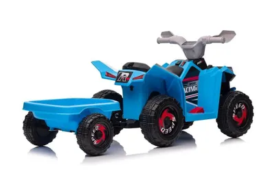 Lean Toys, quad z przyczepą, pojazd na akumulator, niebieski, XMX630T