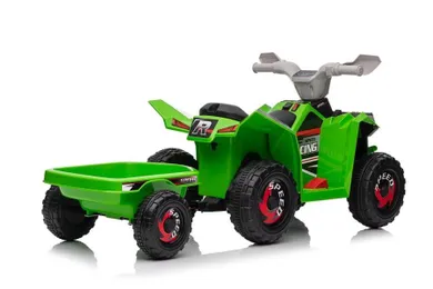 Lean Toys, quad z przyczepą, pojazd na akumulator, zielony, XMX630T