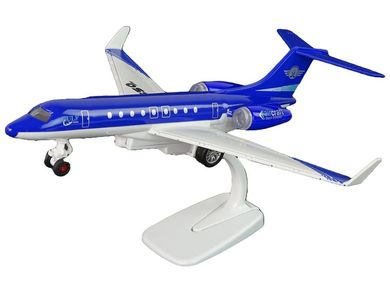 Lean Toys, samolot pasażerski G-650, model niebieski