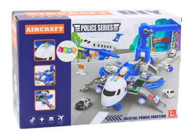 Lean Toys, samolot policyjny, pojazd interaktywny 2w1