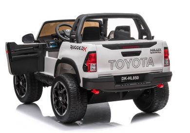 Lean Toys, Toyota Hilux, pojazd na akumulator, biały