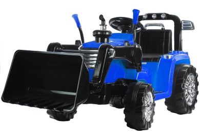 Lean Toys, Traktor, pojazd na akumulator, niebieski