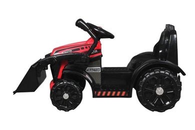 Lean Toys, Traktor, pojazd na akumulator z łyżką, czerwony
