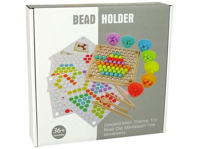 Lean Toys, układanie kulek, drewniana gra edukacyjna