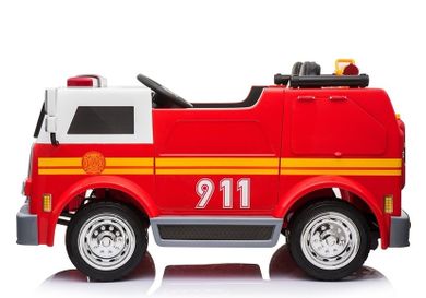 Lean Toys, wóz strażacki, pojazd na akumulator, czerwony, LL911