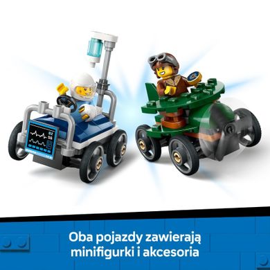 LEGO City, Zestaw wyścigówek: samolot kontra łóżko szpitalne, 60459