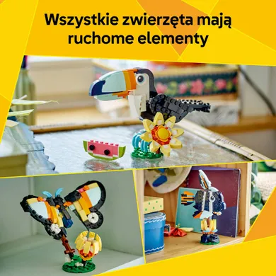 LEGO Creator 3 w 1, Dzikie zwierzęta: Tropikalny tukan, 31173