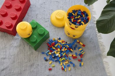LEGO, mała głowa, dziewczynka, pojemnik do przechowywania
