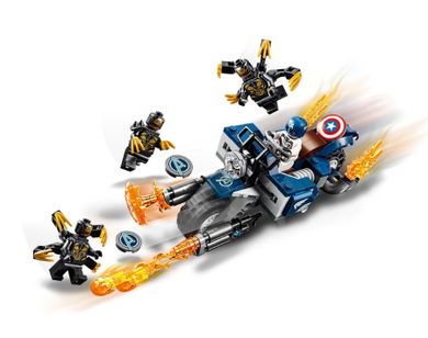 LEGO Marvel Super Heroes, Kapitan Ameryka - atak Outriderów, 76123