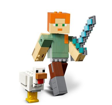 LEGO Minecraft, Minecraft BigFig, Alex z kurczakiem, 21149