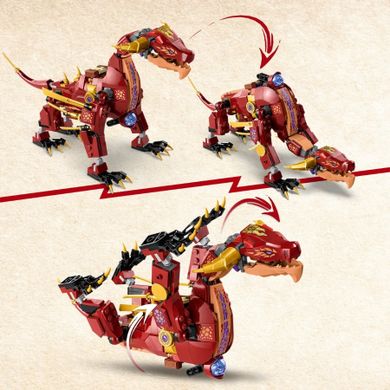 LEGO NINJAGO, Lawowy smok zmieniający się w falę ognia, 71793