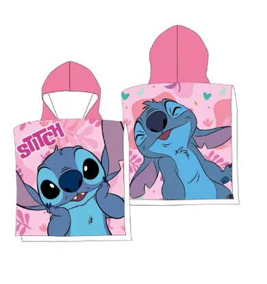 Lilo i Stitch, okrycie kąpielowe, ponczo, róż, 50-100 cm