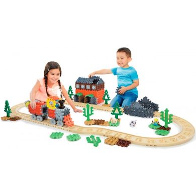 Little Tikes, Pociąg parowy, klocki wafle, zestaw, 177 elementów