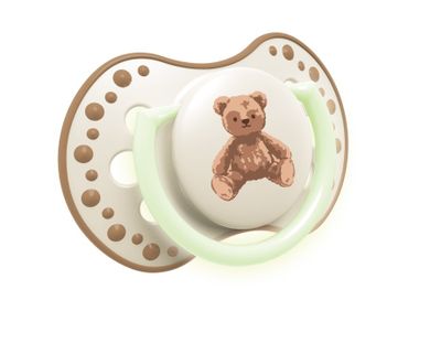 Lovi, Teddy Love, smoczek silikonowy, dynamiczny, 0-6 m, 2 szt.