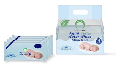 Luna Bambini, Aqua Water Wipes, chusteczki wodne, 16-50 szt.