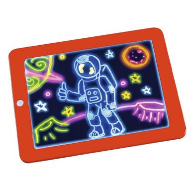 Magiczny tablet do rysowania 3D z pisakami, czerwony