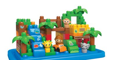 Mega Bloks, Safari, duże pudełko, klocki, 95 elementów