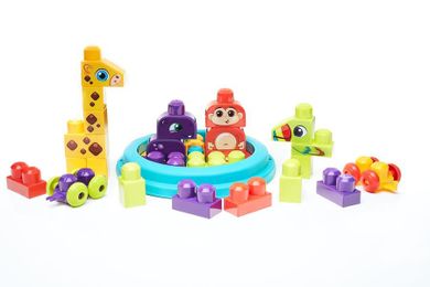 Mega Bloks, Spacerowy słonik, pojazd z klockami, 25 elementów