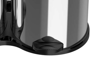 Meliconi, dwukomorowy kosz na śmieci do segregacji Ecolux 60 L, inox