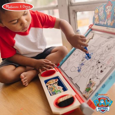 Melissa & Doug, Psi Patrol, Tabletop Art Center, dwustronna tablica edukacyjna