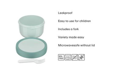 Mepal, Campus, lunchbox, bidon i pojemnik na owoce, zestaw, Cool Mint