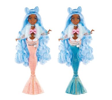 Mermaze Mermaidz, Syrenka Shellnelle, lalka modowa zmieniająca kolor, blue