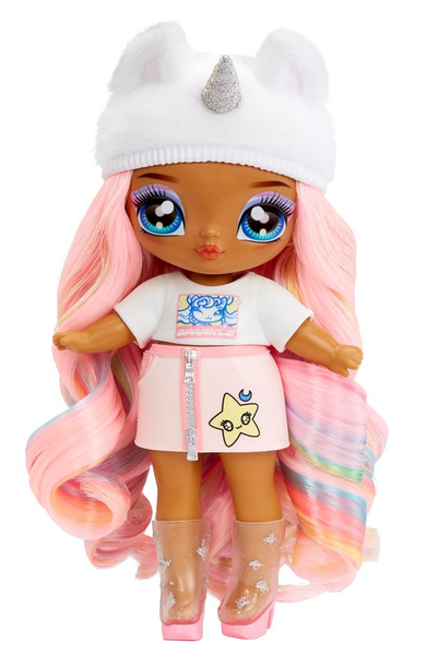 Na! Na! Na! Surprise 3-in-1, Unicorn Whitney Sparkles, lalka modowa + plecaczek sypialnia