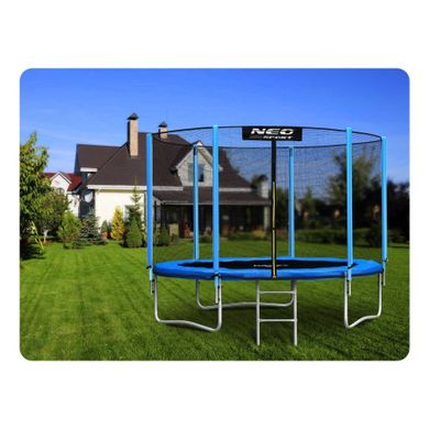 Neo-Sport, trampolina ogrodowa z siatką zewnętrzną i drabinką, 312 cm