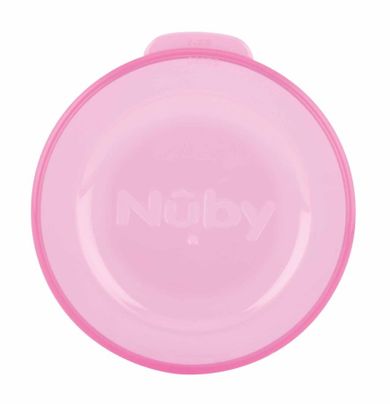 Nuby, kubek niekapek z uchwytem, 360, różowy, 240 ml, 6m+